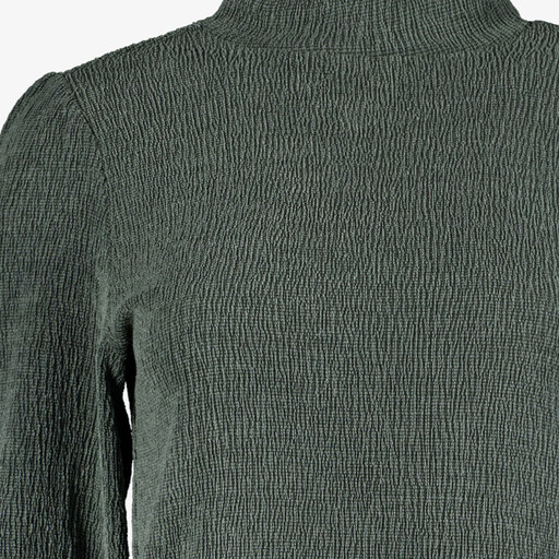 Dames plissé shirt groen