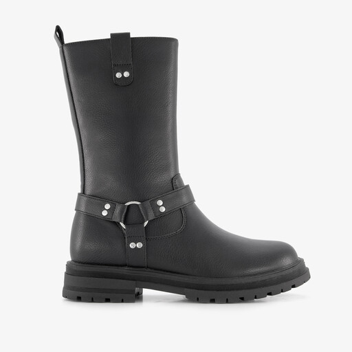 Hoge meisjes biker boots zwart
