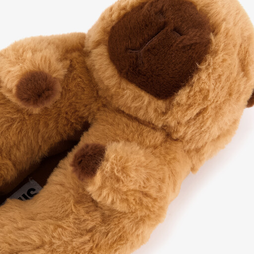 Kinder pantoffels capibara bruin