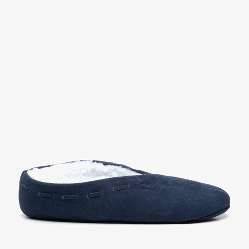 Leren dames Spaanse sloffen blauw