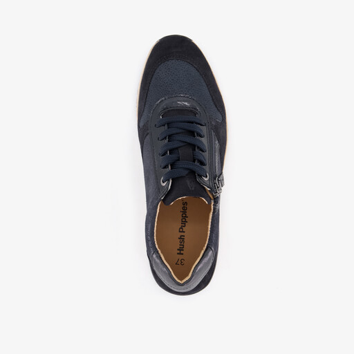 Suede dames sneakers blauw