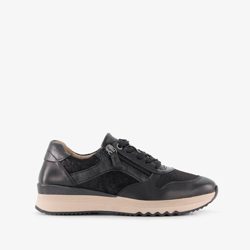 Suède dames sneakers zwart