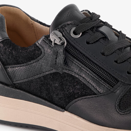 Suède dames sneakers zwart