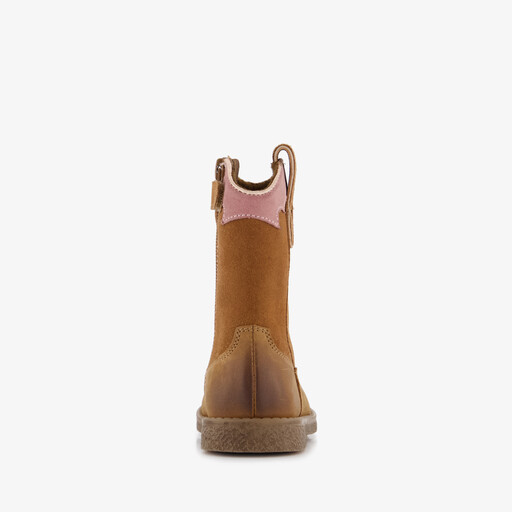 Leren meisjes cowboylaarzen cognac