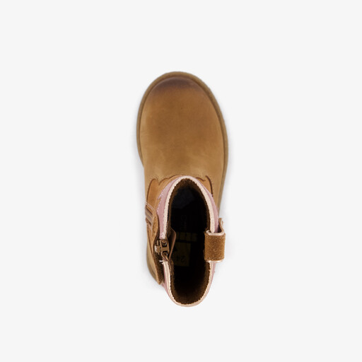 Leren meisjes cowboylaarzen cognac