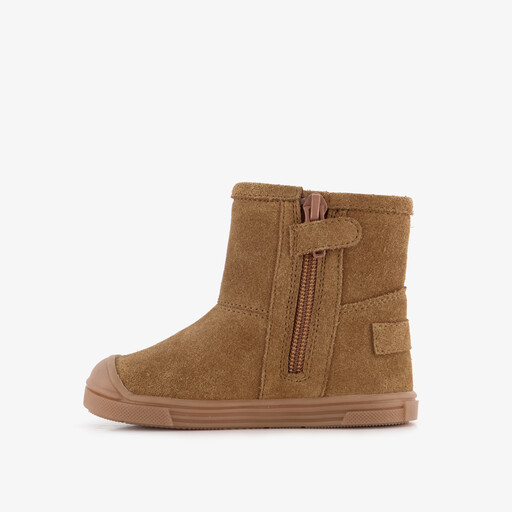 Suede meisjes boots gevoerd cognac