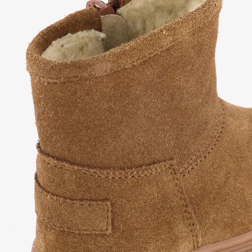 Suede meisjes boots gevoerd cognac