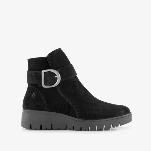 Suede dames boots zwart