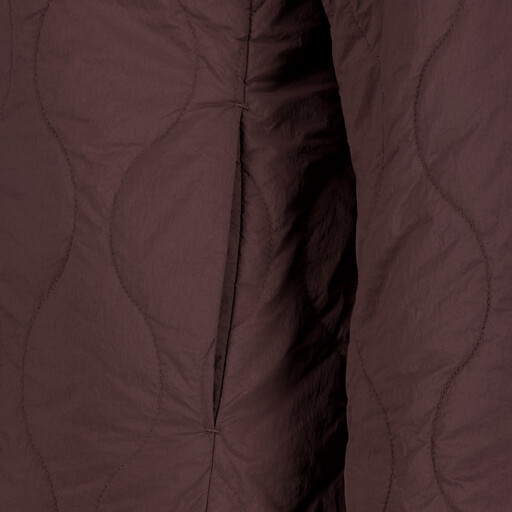 Reversible dames winterjas met imitatiebont bruin