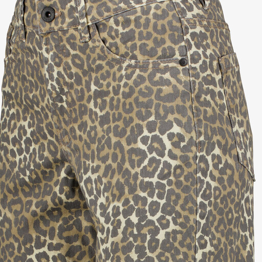 Dames wide leg jeans luipaardprint lengte 33