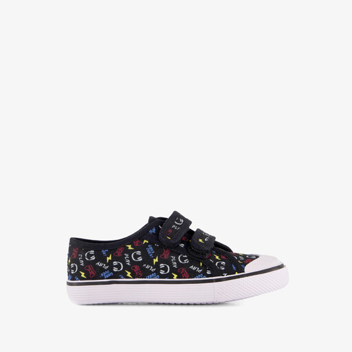 Kinder gymschoenen met game print zwart