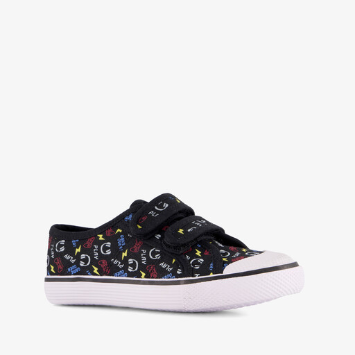 Kinder gymschoenen met game print zwart