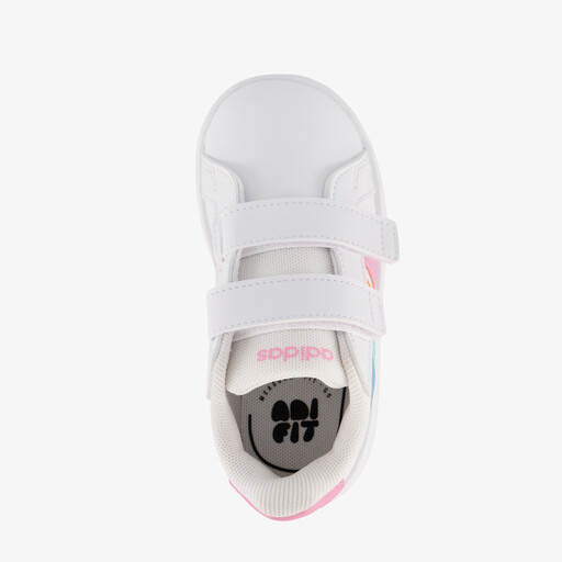 Grand Court 3.0 meisjes sneakers wit roze
