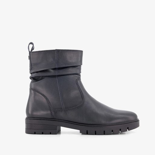 Leren dames boots donkerblauw