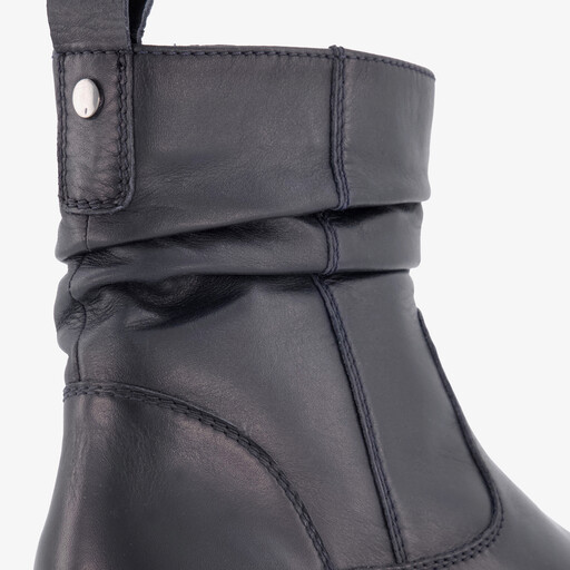 Leren dames boots donkerblauw
