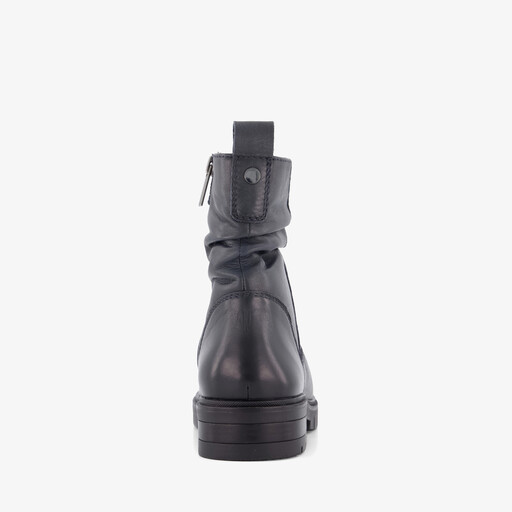 Leren dames boots donkerblauw