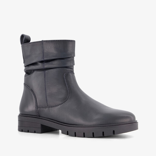 Leren dames boots donkerblauw