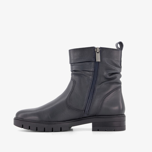 Leren dames boots donkerblauw