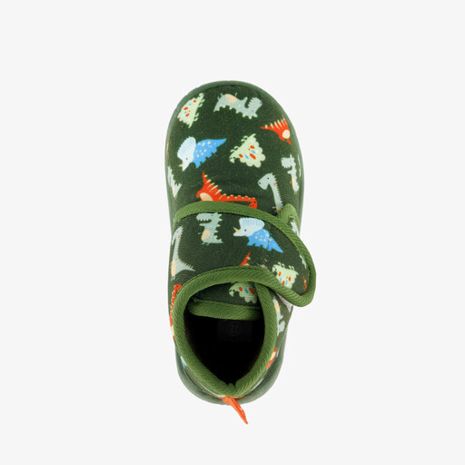 Jongens pantoffels met dino's groen