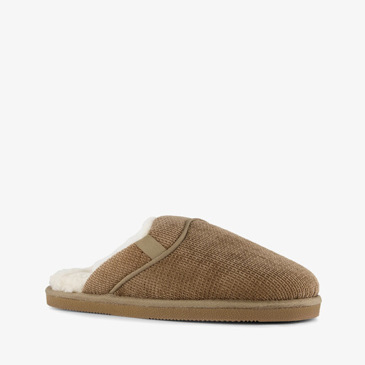 Gevoerde heren instap pantoffels bruin