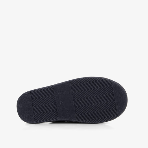 Gevoerde heren instap pantoffels donkerblauw