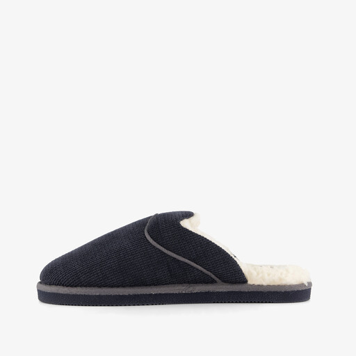 Gevoerde heren instap pantoffels donkerblauw