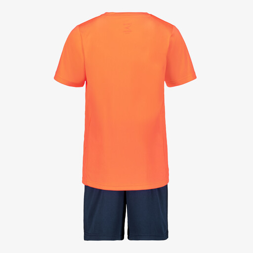 Tweedelig kinder sport set oranje blauw