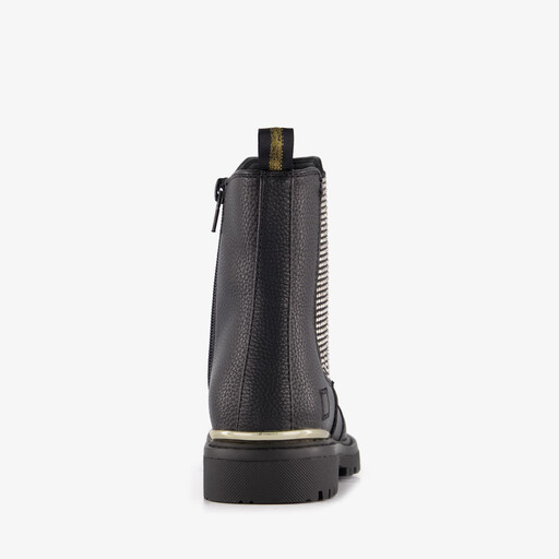 Meisjes Chelsea boots met studs zwart