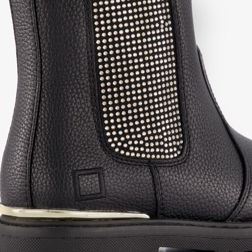 Meisjes Chelsea boots met studs zwart