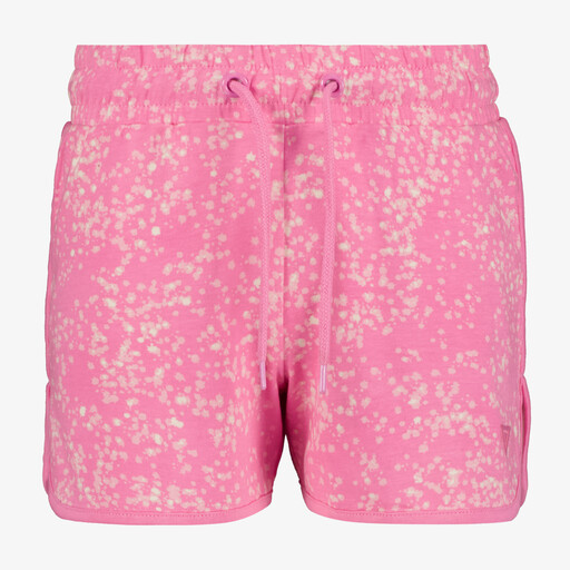 Meisjes sweatshort met print roze