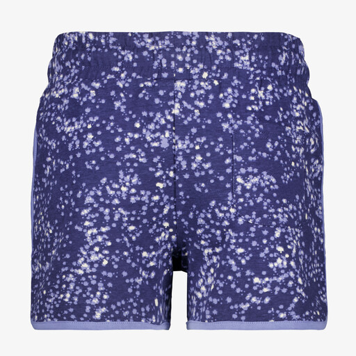 Meisjes sweatshort met print blauw