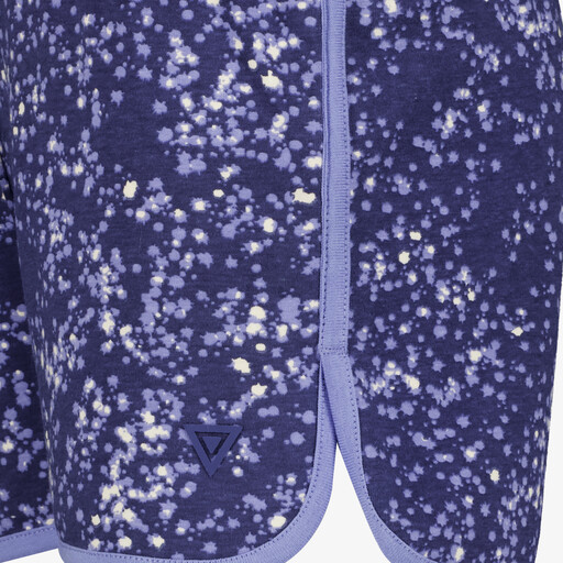 Meisjes sweatshort met print blauw