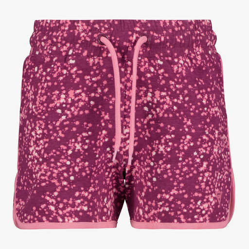Meisjes sweatshort met print paars