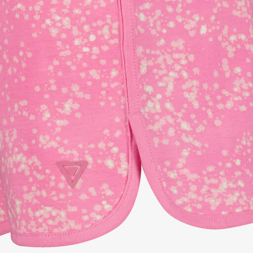 Meisjes sweatshort met print roze