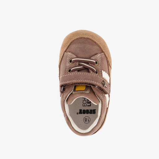 Leren babyschoenen bruin