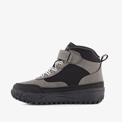 Hoge jongens sneakers zwart grijs