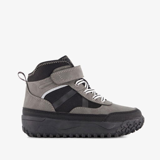 Hoge jongens sneakers zwart grijs