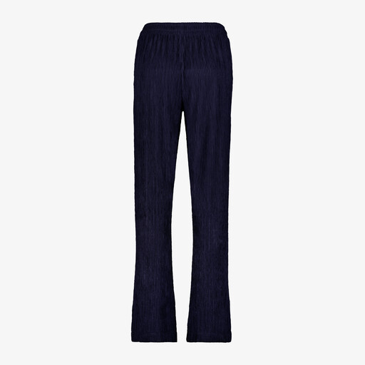 Dames plissé broek donkerblauw