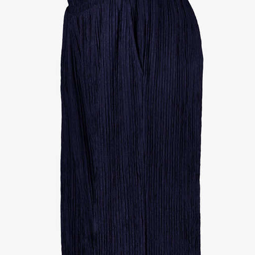 Dames plissé broek donkerblauw