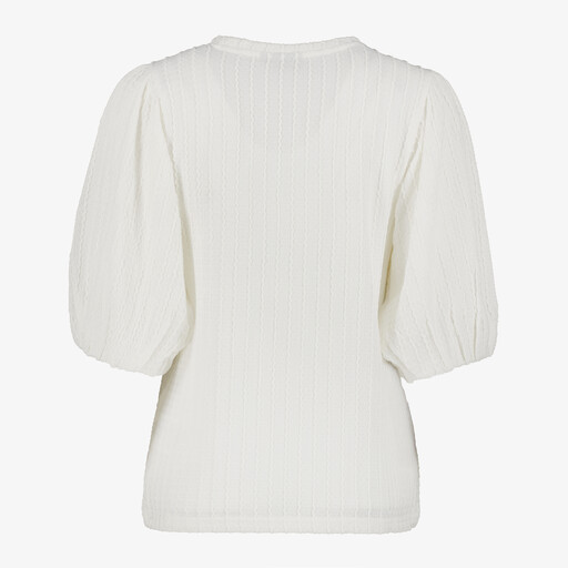 Dames shirt met pofmouwen wit
