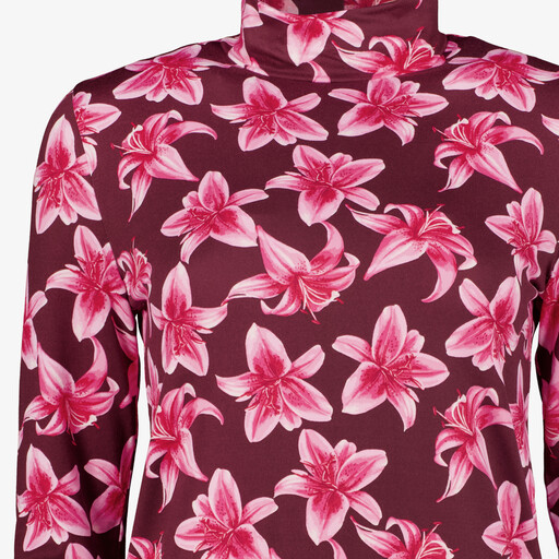 Dames coltrui met bloemenprint roze