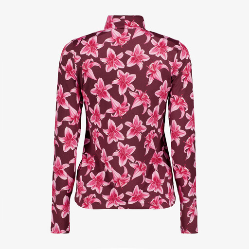 Dames coltrui met bloemenprint roze