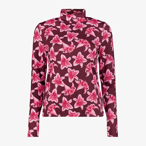 Dames coltrui met bloemenprint roze