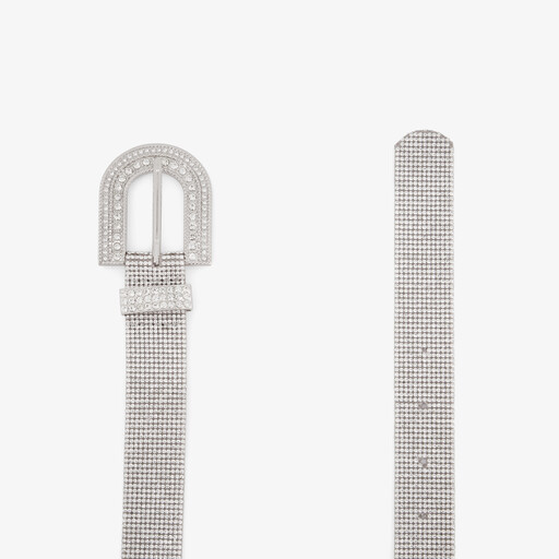 Dames riem met strass steentjes zilver