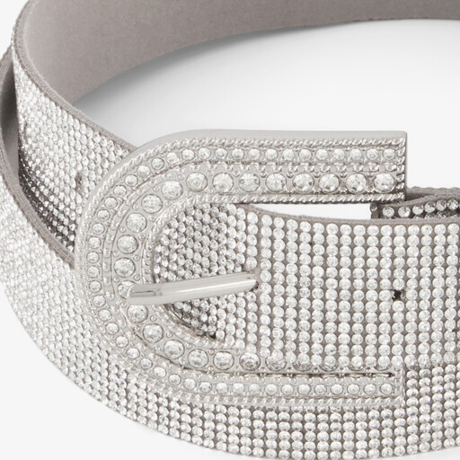 Dames riem met strass steentjes zilver