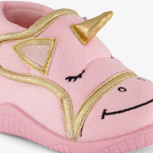 Meisjes pantoffels met eenhoorn roze goud