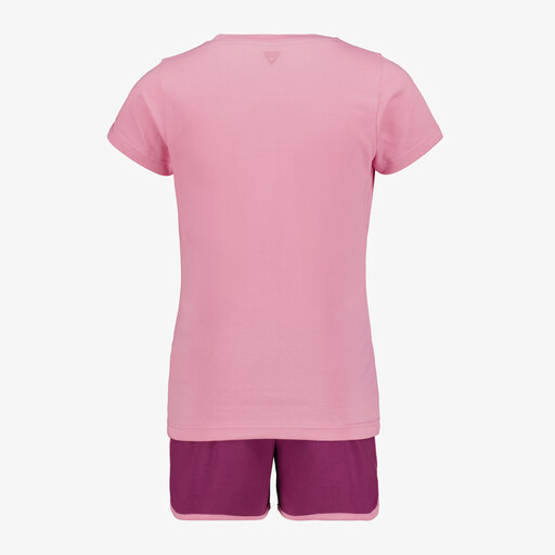 Meisjes sport set met tekstopdruk roze paars