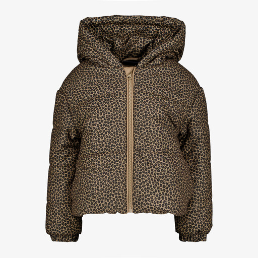 Meisjes winterjas met capuchon bruin