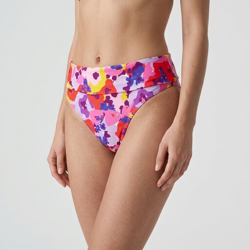Dames bikinibroekje met bloemenprint multicolor