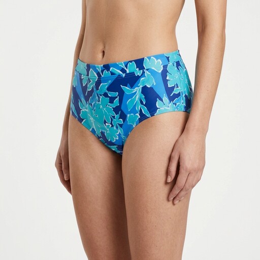 Dames high waist hipster bikinibroekje blauw